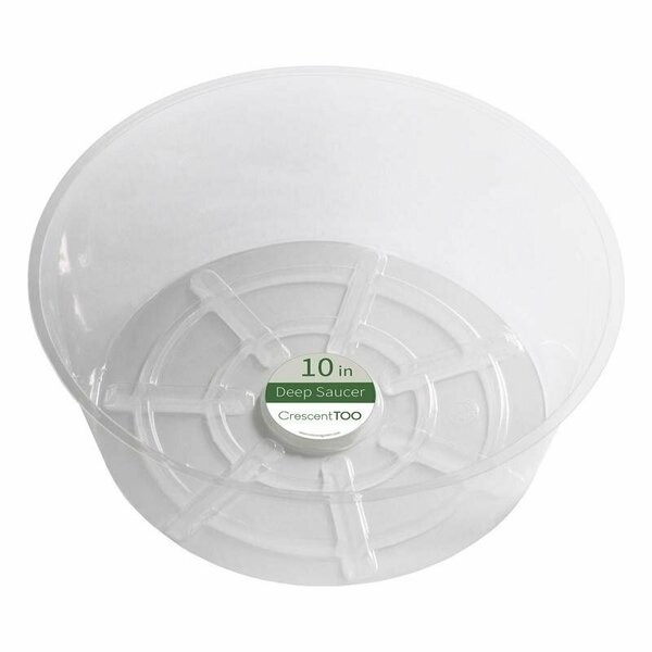 Crescent Garden 3.7 in. H X 10 in. D Plastic Plant Saucer Clear BV100D00C